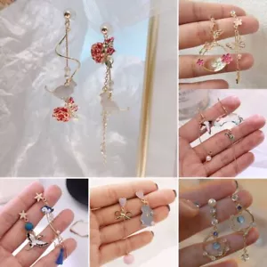 Fashion Flower Cat Tassel Earrings Stud Drop Dangle Women Wedding Jewelry Gift - Picture 1 of 49