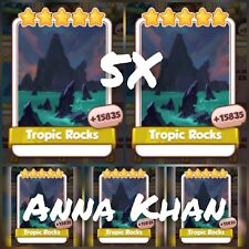 5 x Tropic Rocks :- Sinbad Set :- Coin Master Cards :- Fast Delivery!!