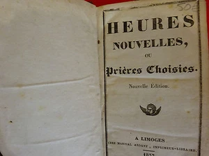 ANONYME - Heures nouvelles, ou prières choisies. Limoges, chez Martial Ardant - Picture 1 of 4
