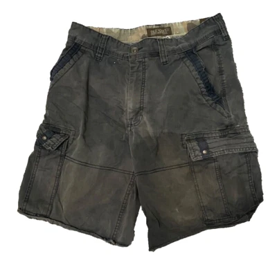 Old Navy Cargo Shorts Men's 31 Black Goth Military Distressed Grunge Streetwear - Image 1 of 4