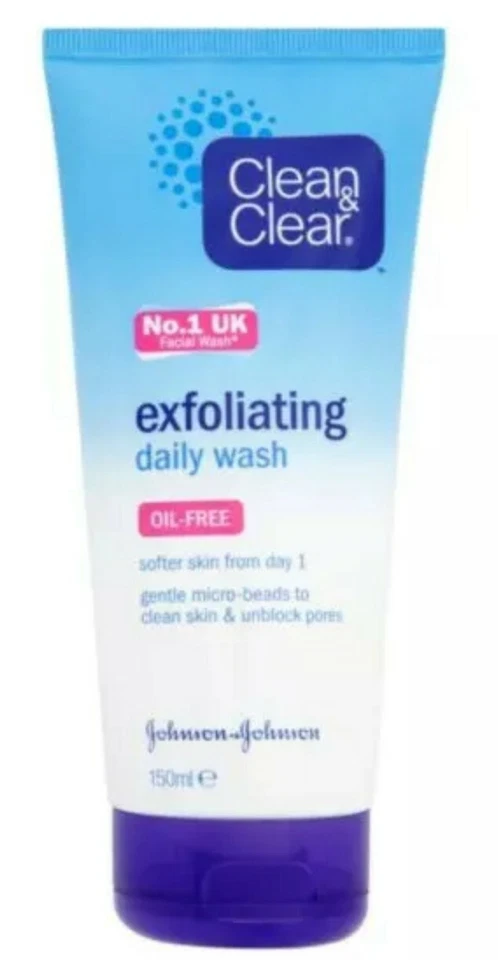 JOHNSON & JOHNSON 3X saubere und klare tägliche Peeling-Gesichtswäsche 150ml ÖLFREI & schnelle Lieferung