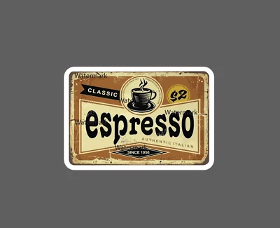 Pegatina Espresso Café Retro Impermeable Foto 1 de 4