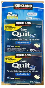 Kirkland Signature 380ct Quit 2mg Original Nicotine Gum, 2-Pack,Exp:6/26 - Picture 1 of 2