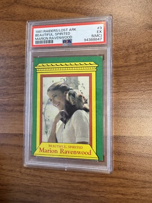 1981 topps raiders of the lost ark #3 PSA5; Marion Ravenwood - Image 1 of 2