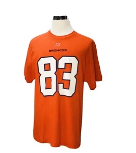 T-shirt uomo NFL Denver Broncos Wes Welker #83 XL maniche assortite arancione tinta unita - Foto 1 di 10