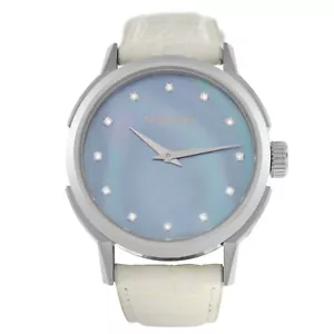 Tourneau TNY Roventa TNY350701013 Ladies Diamond MOP Steel 35MM Quartz Watch - Picture 1 of 11