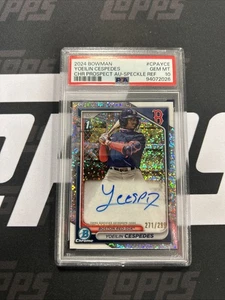 2024 Bowman Baseball Yoeilin Cespedes 1st Chrome Speckle Auto /299 PSA 10 - Picture 1 of 1