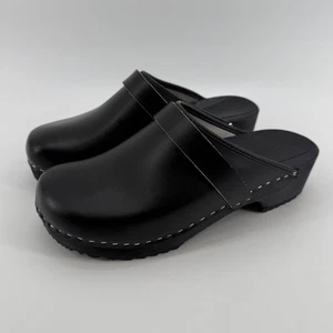 Zuecos BJORK suecos cómodos de cuero negro para mujer talla 42 EU 10,5-11 EE. UU. - Imagen 1 de 8