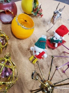 11 Vintage Various Christmas Tree Ornaments - Picture 1 of 9