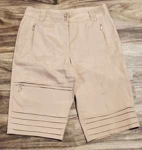 Bermudas de golf DKNYGolf para mujer talla 10 32x13 beige bolsillos con cremallera - Imagen 1 de 8