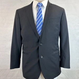 Brooks Brothers Men's Solid Black Wool Two Button Slim Fit Suit 42S 34X28 - Picture 1 of 11
