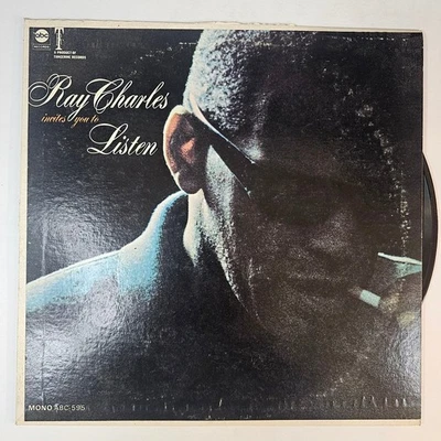 Ray Charles - Listen Mono LP Record 1968 ABC Records Soul 33 RPM - Image 1 of 2