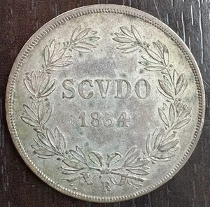Vatican Pie Ix Scudo 1854 R Rome - Picture 1 of 2