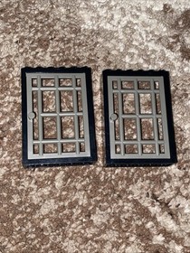 LEGO Vintage Castle Pirates Black Door Lot Of 2 4611 Prison Jail 6085 6270 6085