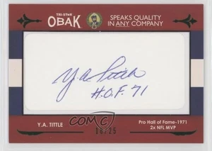 2011 TRI-STAR Obak Cut Signatures Green /25 YA Tittle Auto HOF - Picture 1 of 3