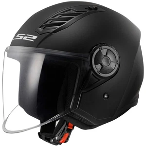 LS2 CASCO MOTO JET OF616 AIRFLOW II SOLID MATT BLACK 2206 - Picture 1 of 5