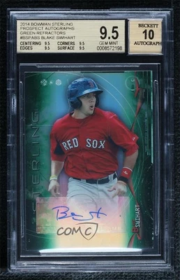 2014 Bowman Sterling Prospect Green Refractor /125 Blake Swihart BGS 9.5 Auto - Image 1 of 2