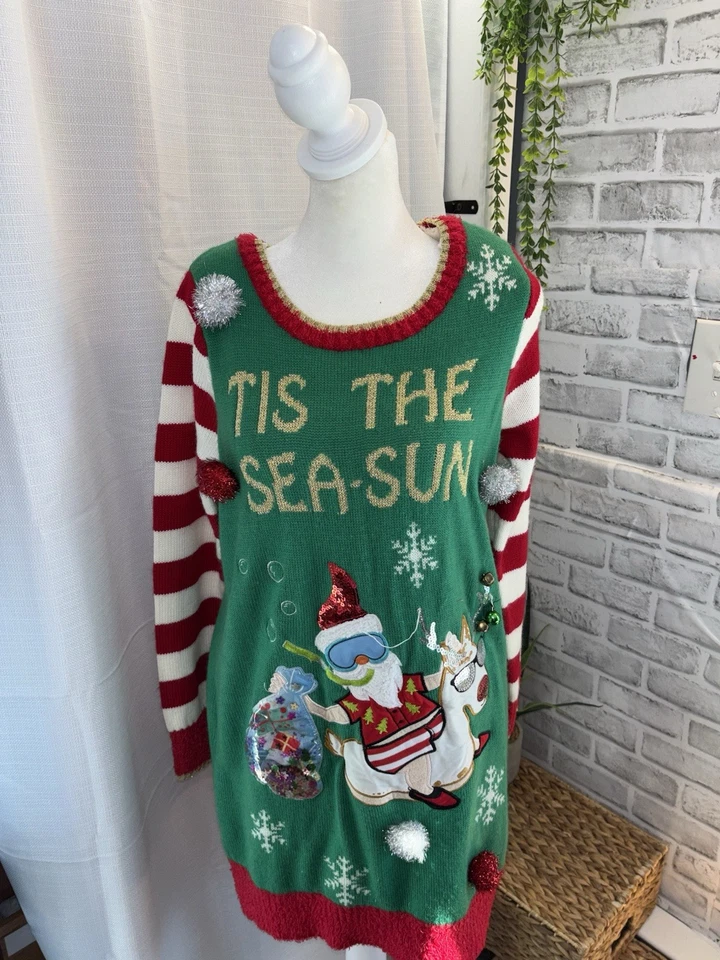 United States Sweaters Santa Reindeer Tunic Medium - Image 1 of 4