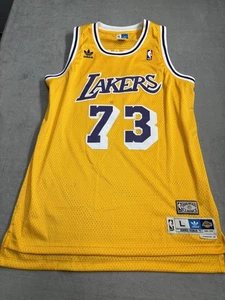 Los Angeles Lakers Jersey Mens Large NBA Basketball Dennis Rodman 73 Adidas - Picture 1 of 10