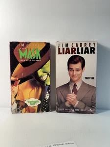 Jim Carrey The Mask & Liar Liar VHS Combo Used - Picture 1 of 9