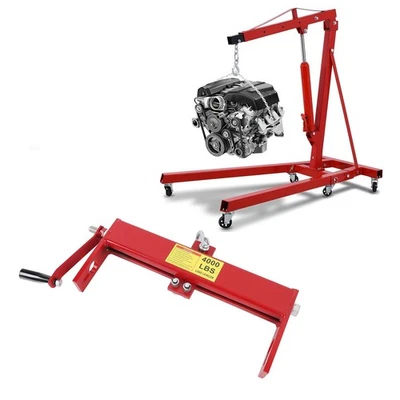 MARKENLOS Gru Officina Mobile 1800kg - Sollevatore Motore Regolabile in Acciaio per Riparazioni