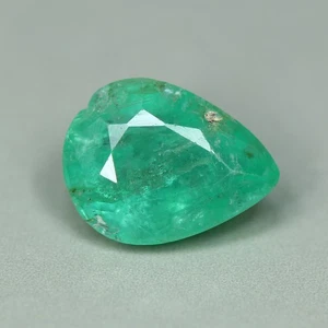 1,13 Cts_Piedra Suelta Preciosa_Esmeralda Verde Zambia 100 % Natural_Facetada - Imagen 1 de 3