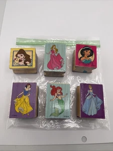 Disney Princess Rubber Stamps Lot of 6 Cinderella Ariel Jasmine Belle Crafts Art - Picture 1 of 6