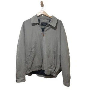 London Fog Golfjacke - L Khaki Mesh gefüttert Retro Frühling Windbreaker - Bild 1 von 5