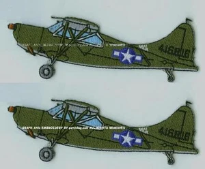 WWII WARBIRD US AAF UK RAF LIAISON AIRCRAFT iron-on Stinson L-5 Sentinel 2-TAB - Picture 1 of 2