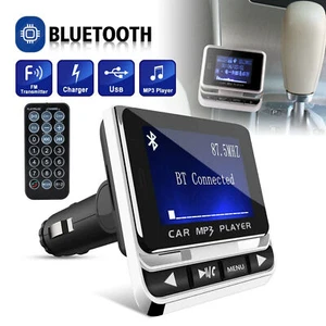 Wireless Car FM Transmitter Aux USB Charger Hands-Free Call 1.4 inch - Picture 1 of 11