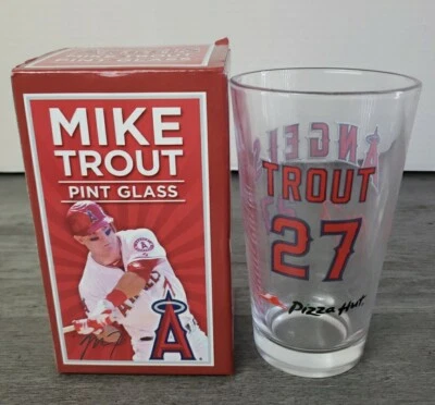 MLB Los Angeles Angels of Anaheim Collectible Mike Trout SGA Pint Glass NIB - Image 1 of 4