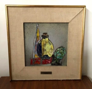 Vintage Mid 20th Century Hand Painted Marcel Giraud Ceramic Art - 1960s - Picture 1 of 6