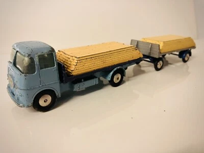 Vintage Corgi ERF Model 44g with Platform Trailer and Planks - Image 1 of 4