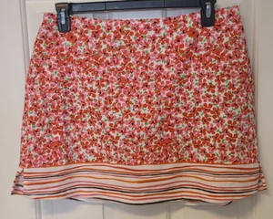 Lady Hagen Damen Blumenmuster rosa orange Print Golf Skort Größe 12 Seitenschlitze trendy - Bild 1 von 11