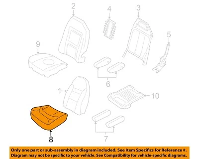 Componentes del asiento delantero Ford OEM 09-23 E-150 - Cubierta de cojín AC2Z1562901BA Foto 1 de 2