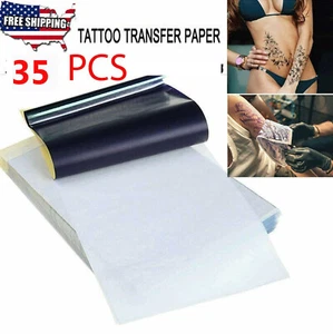 35PCS Tattoo Transfer Paper Stencil Carbon Thermal Tracing Hectograph Sheets - Picture 1 of 24