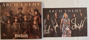 SIGNED!! Arch Enemy Blood Dynasty CD Autographed Card!! - Picture 1 of 2