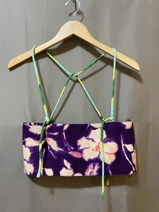 NWOT ZARA Women Spaghetti Strap Linen/Cotton/Rayon Crop Top SZ S Purple Tie Dye - Picture 1 of 13