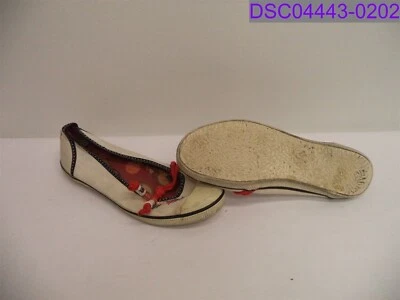 Sapato Feminino Tamanho 38 Rocket Dog Branco Slip On Vermelho Detalhe Floral - Imagem 1 de 4