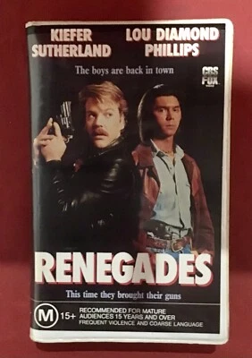 Renegades Kiefer Sutherland VHS Retro Vintage Video Cassette Clamshell - Image 1 of 4