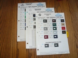 1992 BMW Mercedes & Porsche Car Colors Dupont Exterior Color Paint Samples - Picture 1 of 1