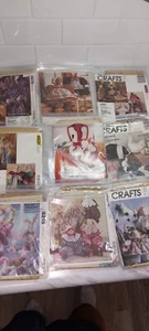 Lot of 9 Craft Sewing Patterns Vtg Uncut Dolls Rabbits Cats Geese pig Cows Etc - Picture 1 of 10