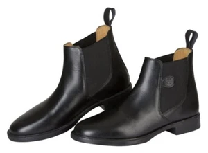 Botines de montar cuero Classic 43 cuero liso negro botines para montar ST12 - Imagen 1 de 3