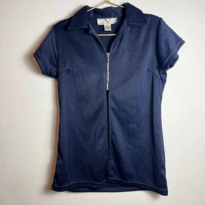 Vintage Zip up Voices Top Navy Medium 90er 80er sportlich  - Bild 1 von 8