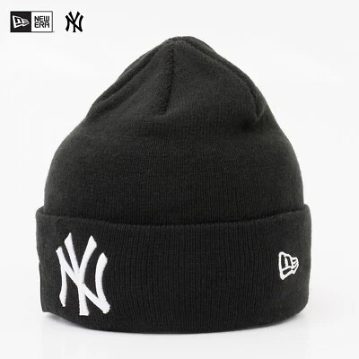 New Era Cap MLB NY New York Yankees Winter Strick Mütze Beanie Schwarz SALE