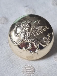 Original Welsh Brigade Army Uniform Gilt Button made by Smith & Wright 26mm - Picture 1 of 2
