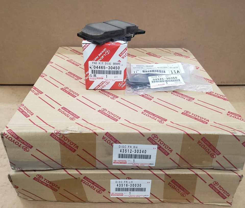 LEXUS OEM FACTORY DIRECTIONAL FRONT ROTORS / PAD AND SHIMS SET 2009-2011 GS350 - Image 1 of 1