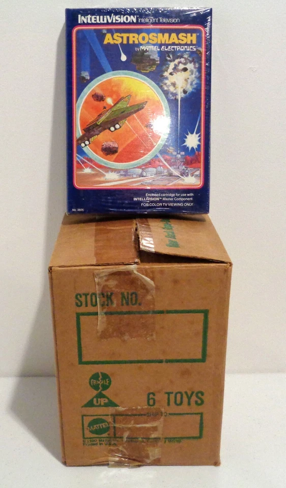 Astrosmash (Intellivision, 1981) Factory Carton of Six (6) Sealed Games NEW - Image 1 of 4