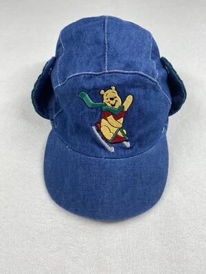 Disney Baby шляпа Винни-Пух зима джинсовой ткани синий вельвет зеленый уха клапаны 6-12 - Изображение 1 из 4