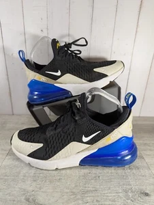 Nike Air Max 270 - Reino Unido Talla 6 - Entrenadores Negro Azul Blanco Zapatos Tenis - Imagen 1 de 24